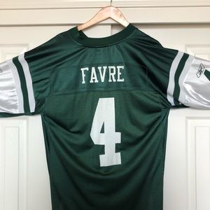 Reebok Green NY Jets Brett Favre Jersey, Size L